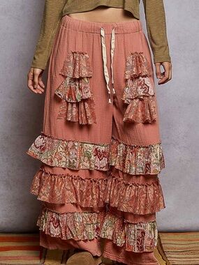 POL RUFFLE LEG PANTS